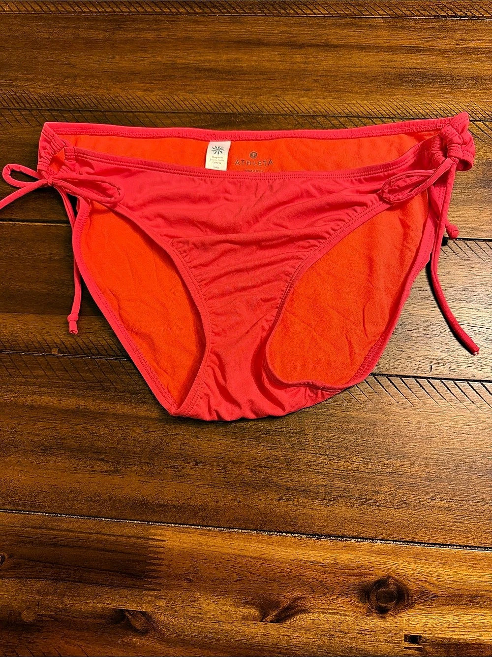 Athleta Women's Bikini Bottom Pink & Orange Large Like New